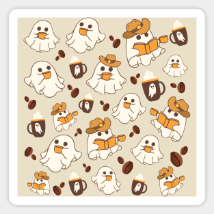 Cute Ghost Pattern - Halloween Magnet